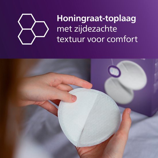 Philips Avent Zoogcompressen - 100 stuks - Dun, Ademend en Tegen Lekken - SCF254/13 — afbeelding 2