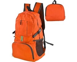 35L ultralichte opvouwbare rugzak, waterdichte wandelrugzak, lichtgewicht reisrugzak, wandelrugzak, outdoorkamperen, klimmen en reizen voor dames en heren - oranje