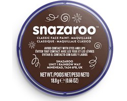 Snazaroo 1118999 - Dark Brown - 18ml Aqua Schmink & Kinderschmink voor Kinderen en Volwassenen
