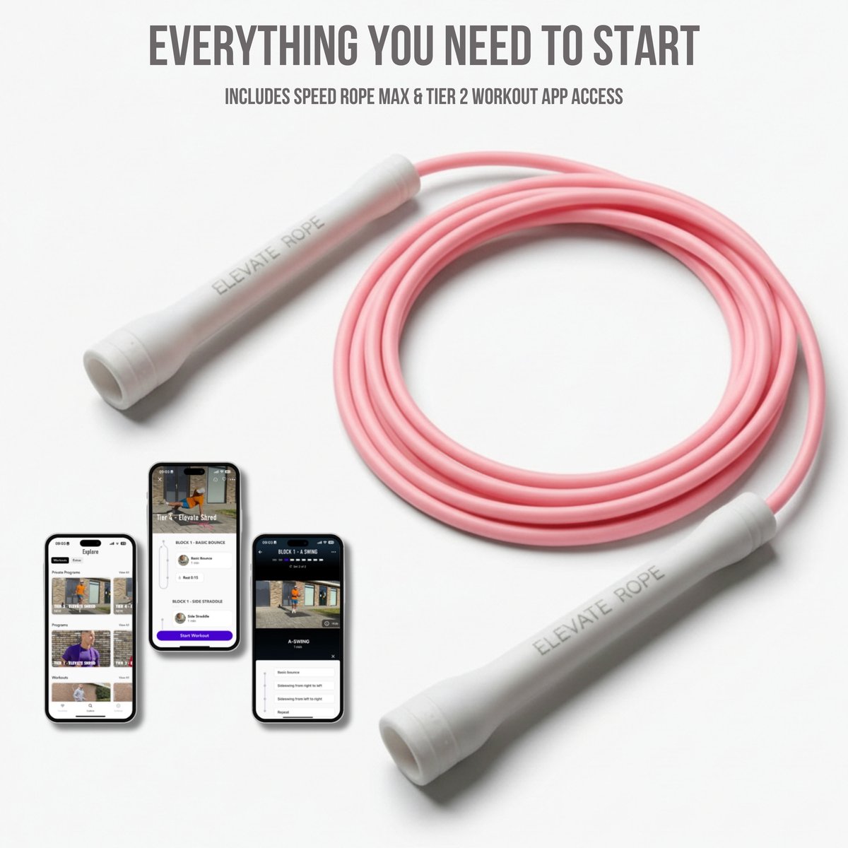 Professioneel Springtouw Van Elevate Rope - Verstelbare Speed Rope Voor Sport - Vechtsport - Conditietraining & Fitness - Duurzaam TPU Materiaal Voor Volwassen En Kinderen — afbeelding 4