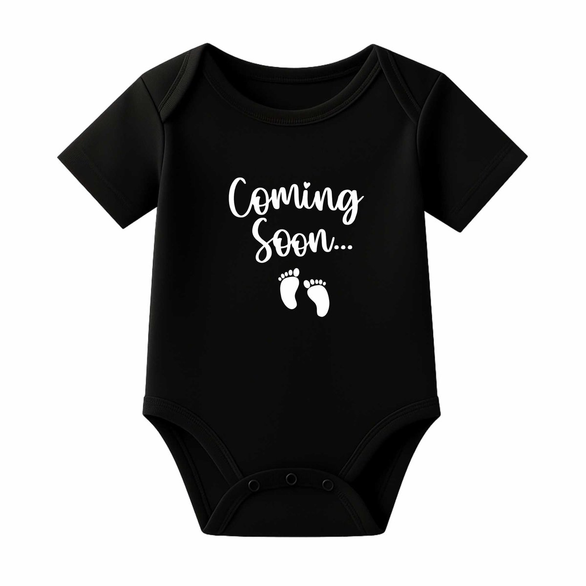Romper Baby Coming - zwart - korte mouw