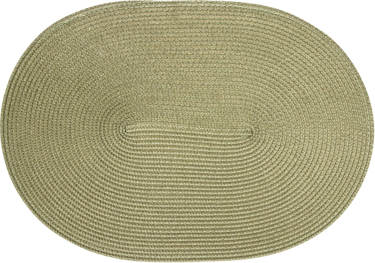 Continenta ovale placemat, placemat, onderzetter, kunststof, 45 x 31 cm, rietgroen, 6602