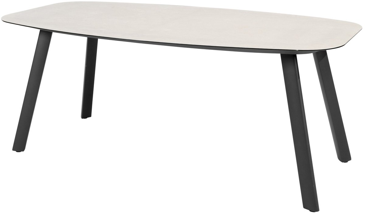 Manolo dining tuintafel printed ceramic 180x95xH75 cm antraciet Taste 4SO