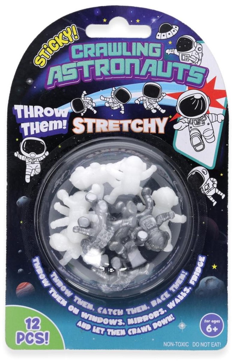 Astronaut Raamkruipers | Sticky Window Walkers Astronauts - Ruimte - Space – 12 Stuks – Raamklimmers Speelgoed – Plakspeelgoed