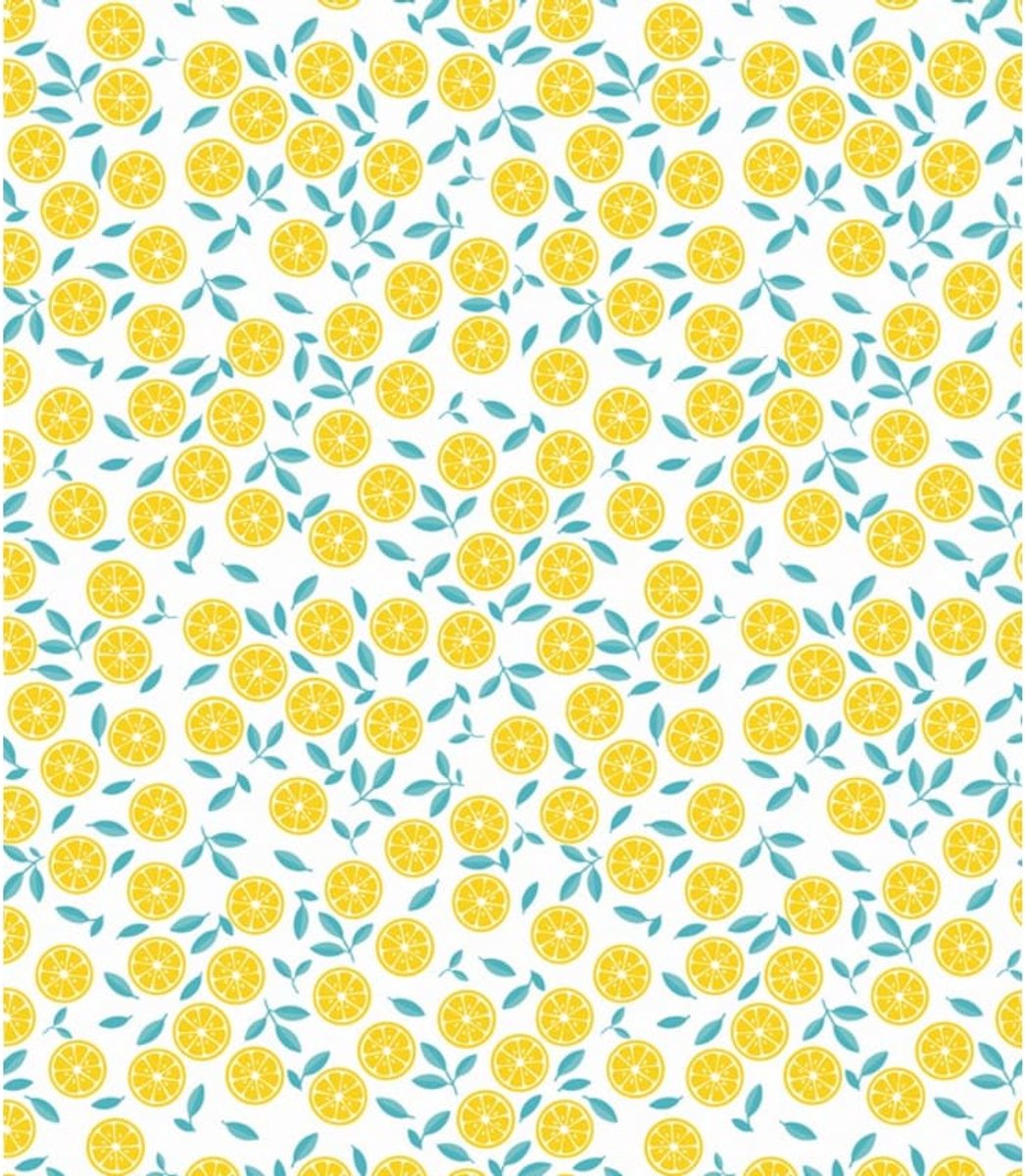 BINK Bedding Tafelkleed - Tafelzeil Lemon - PVC 100 x 140 cm - afneembaar - feest - feestdecoratie - kinderfeestje - verjaardag - buiten eten