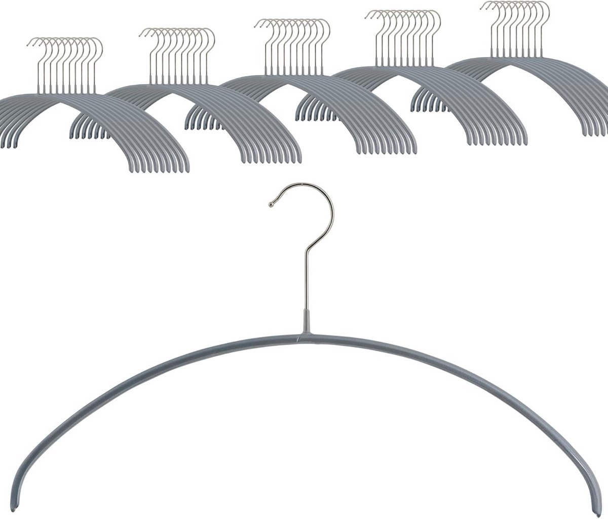 50 Stuks Antislip Kleerhangers 40 cm – Ruimtebesparend en Duurzaam