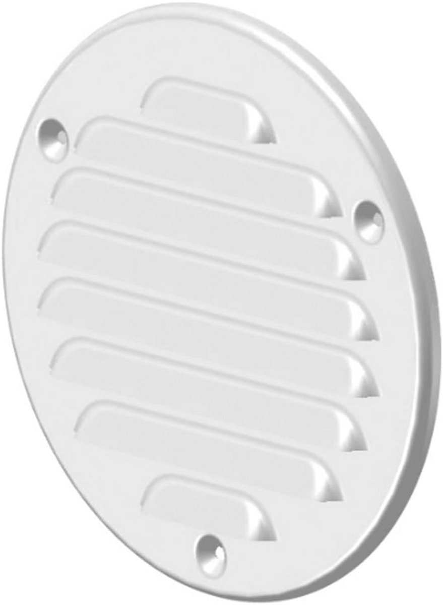 Ronde Ventilatierooster Metaal Wit met Insectenhor 100 mm - Toevoer en Afvoer