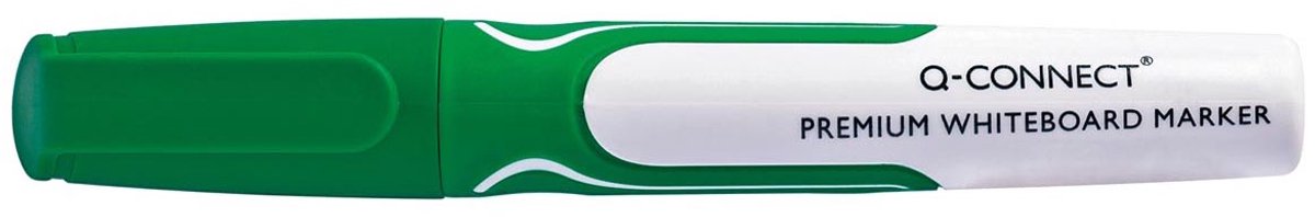Q-CONNECT Premium whiteboard marker, 3 mm, ronde punt, groen 10 stuks