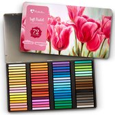 Crayons pastels tendres Mikkelhus - Set de 72 craies de couleur intensément pigmentées - Crayons pastels tendres - Conditionnés dans une boîte de luxe - Pour artistes et amateurs