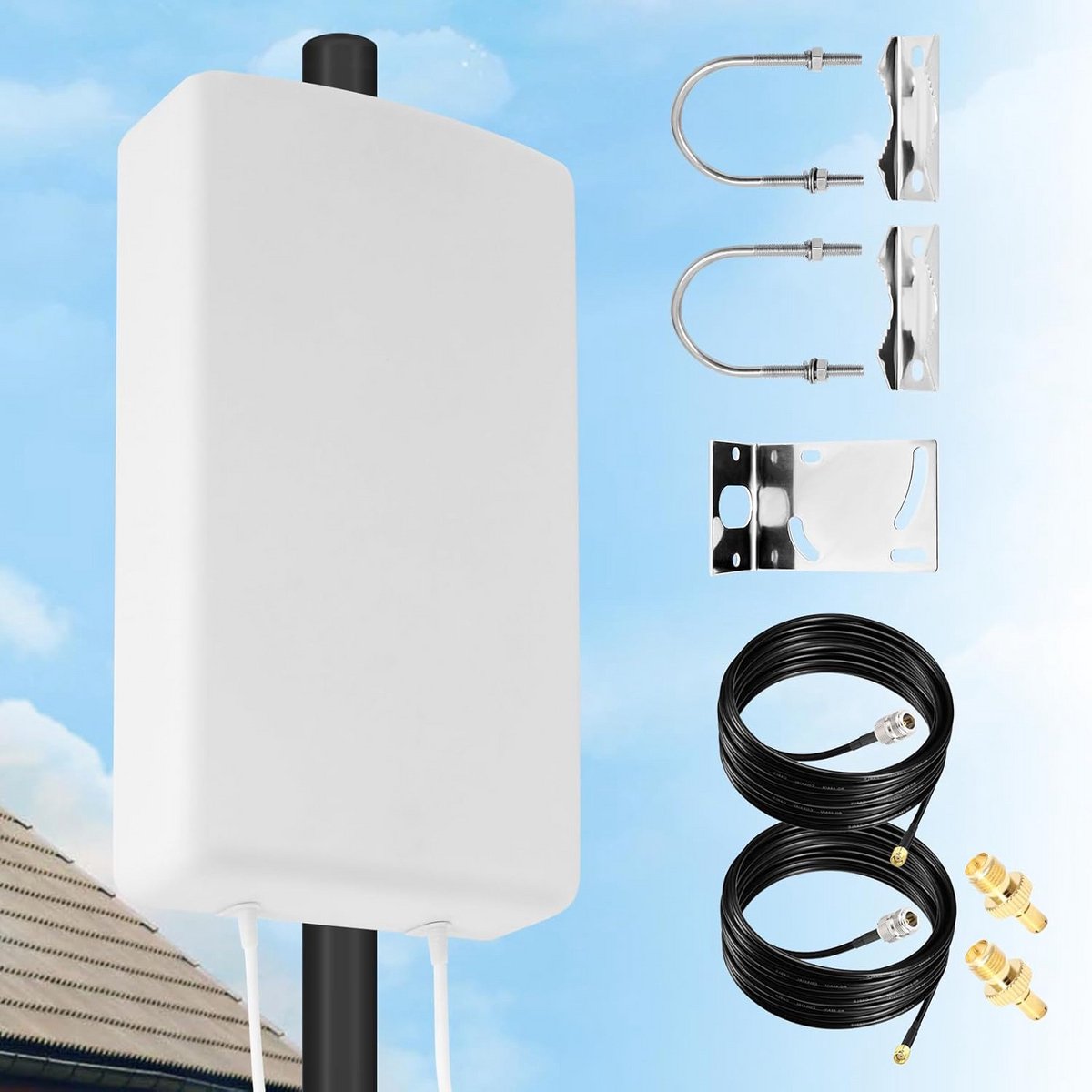 Krachtige Buiten Richtantenne 4G 5G LTE MIMO Paneelantenne met Hoge Versterking en Adapters