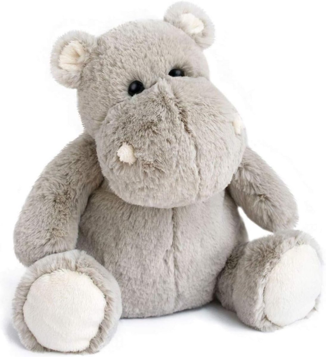 Zachte Pluche Nijlpaard Knuffel 25 cm Grijs
