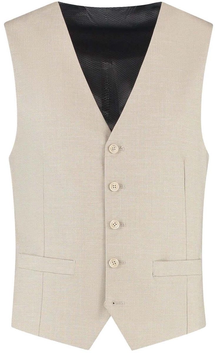 GENTS - Gilet / Vest heren - - Viscoseblend Elastaan - Zand - Maat 46/46