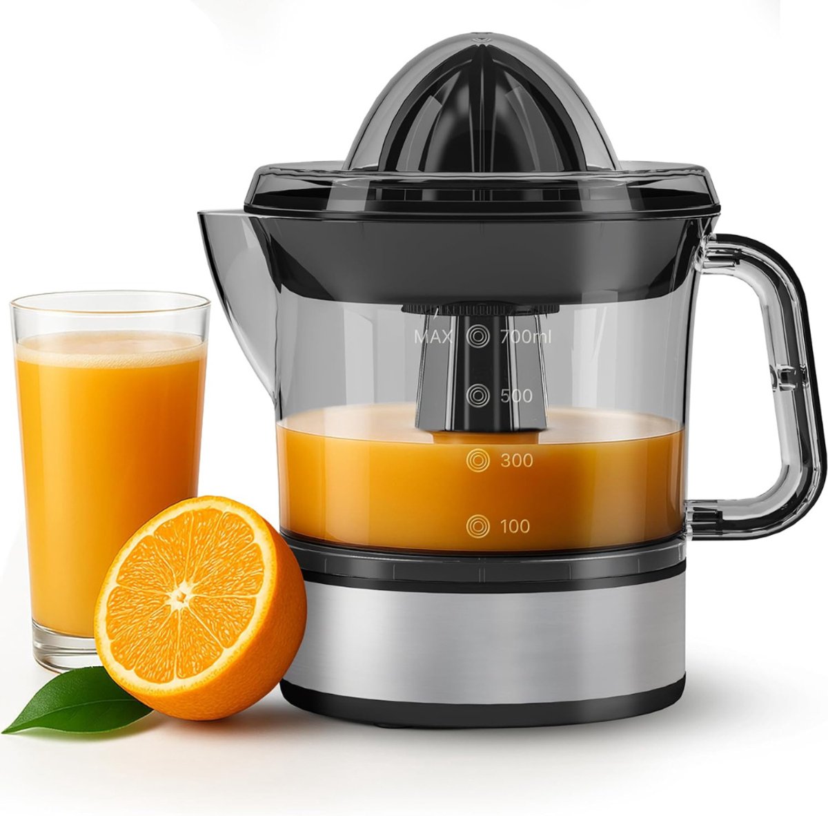 DVDSS® Citruspers electrisch - Voor sinaasappels citroenen - Kleine citruspers - Oranje