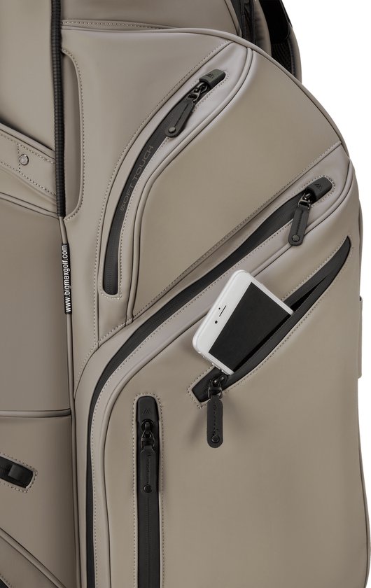 Big Max Dri Lite Silencio Prime - Waterdichte Golftas - Cartbag - Stille Golf Tas - Taupe van Big Max — afbeelding 4