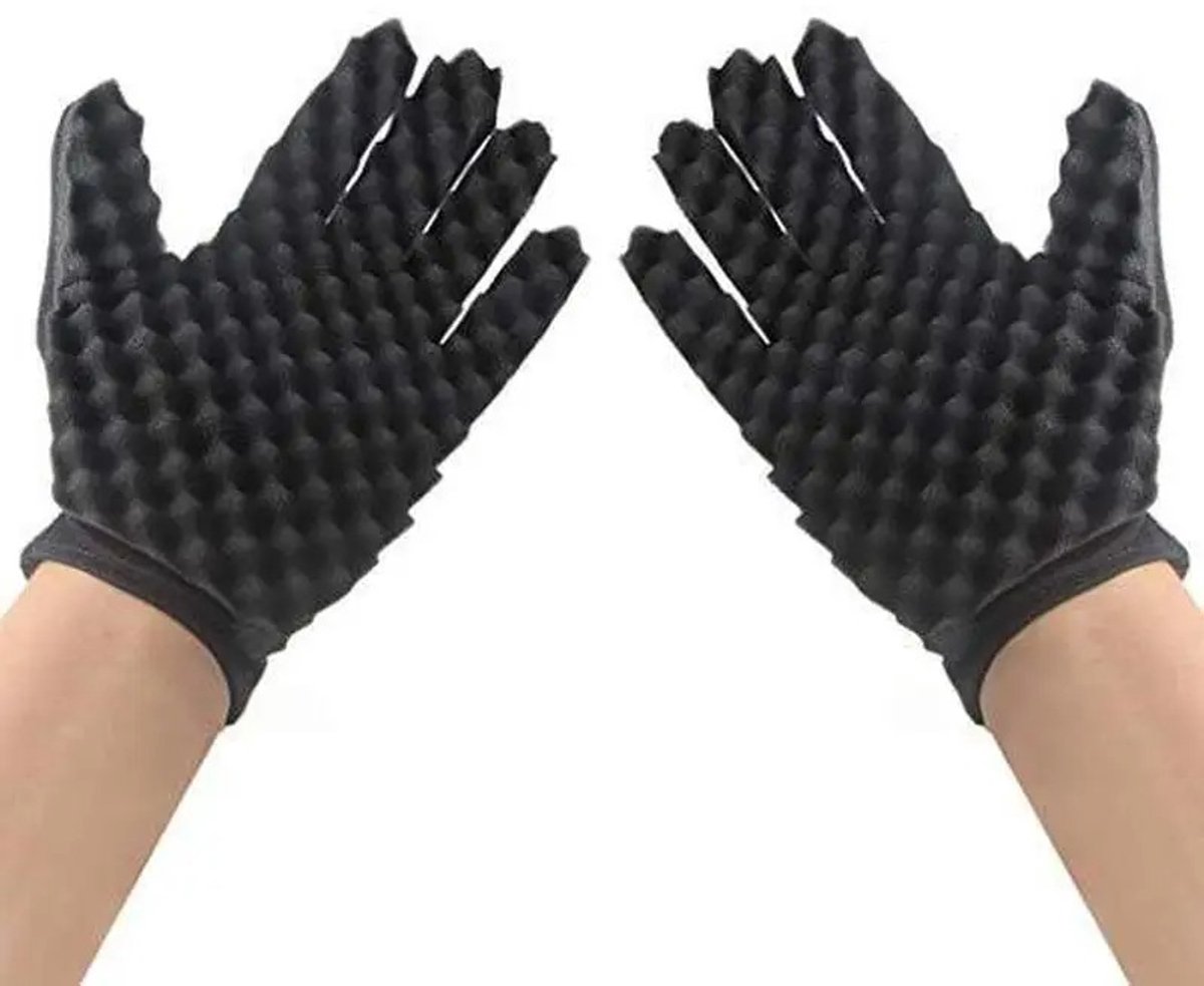 WiseGoods Premium Afro Hair Twist Spons Handschoen Voor Krullen & Coils - Accesspoires Voor Haren - Haaraccessoires - Styling Tool