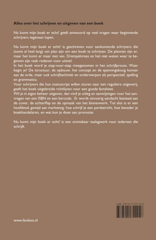 Nu komt mijn boek er echt!