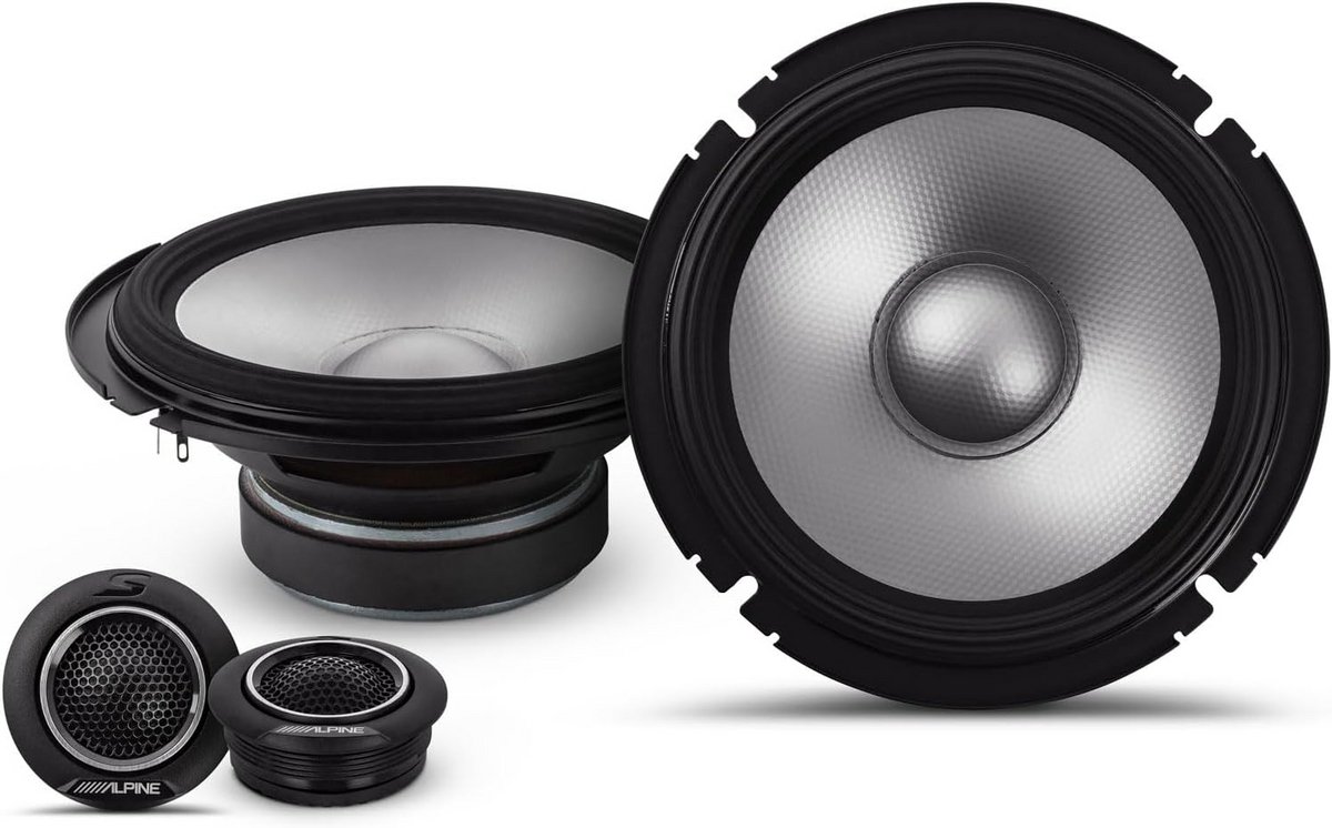 6.5 inch 2-weg component autospeakerset voor Hi-Res Audio