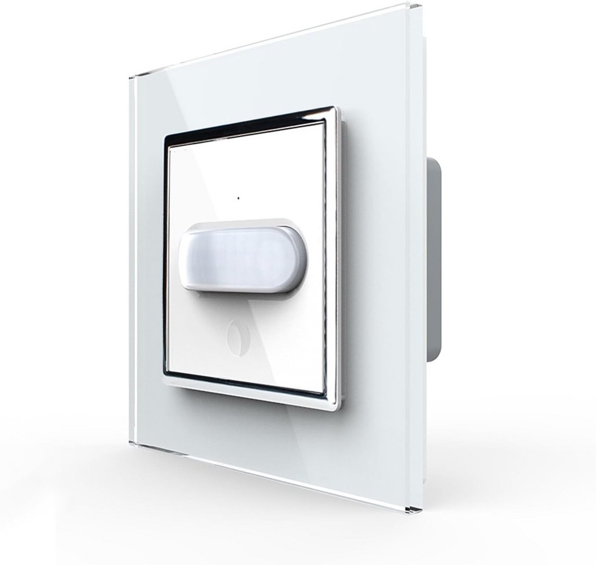 Inbouw Bewegingsmelder Sensor Schakelaar Glas Wit - Automatische PIR Sensor met Timer en Temperatuurfunctie