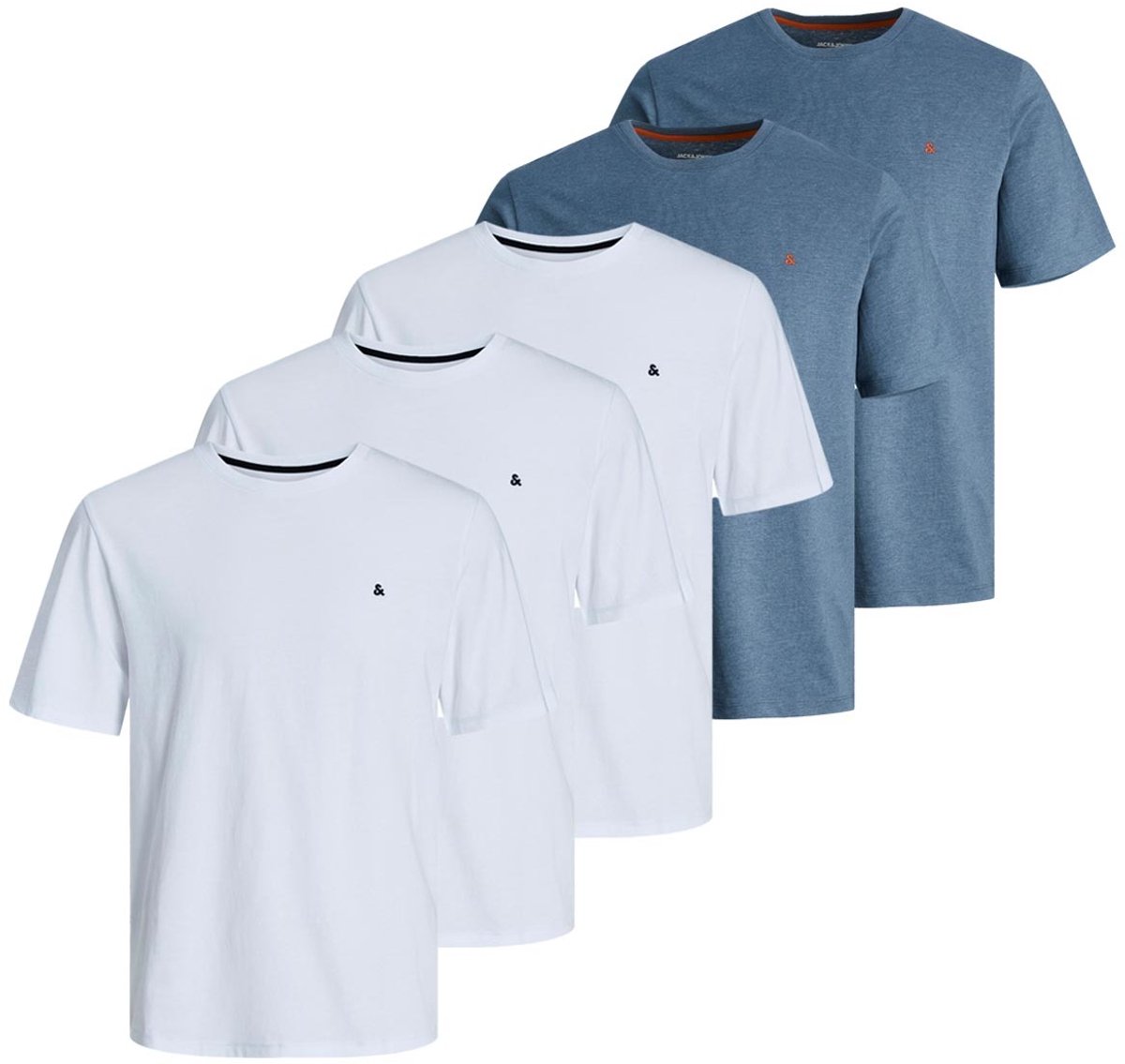 Jack & Jones Heren t-shirt 5 pack Essentials
