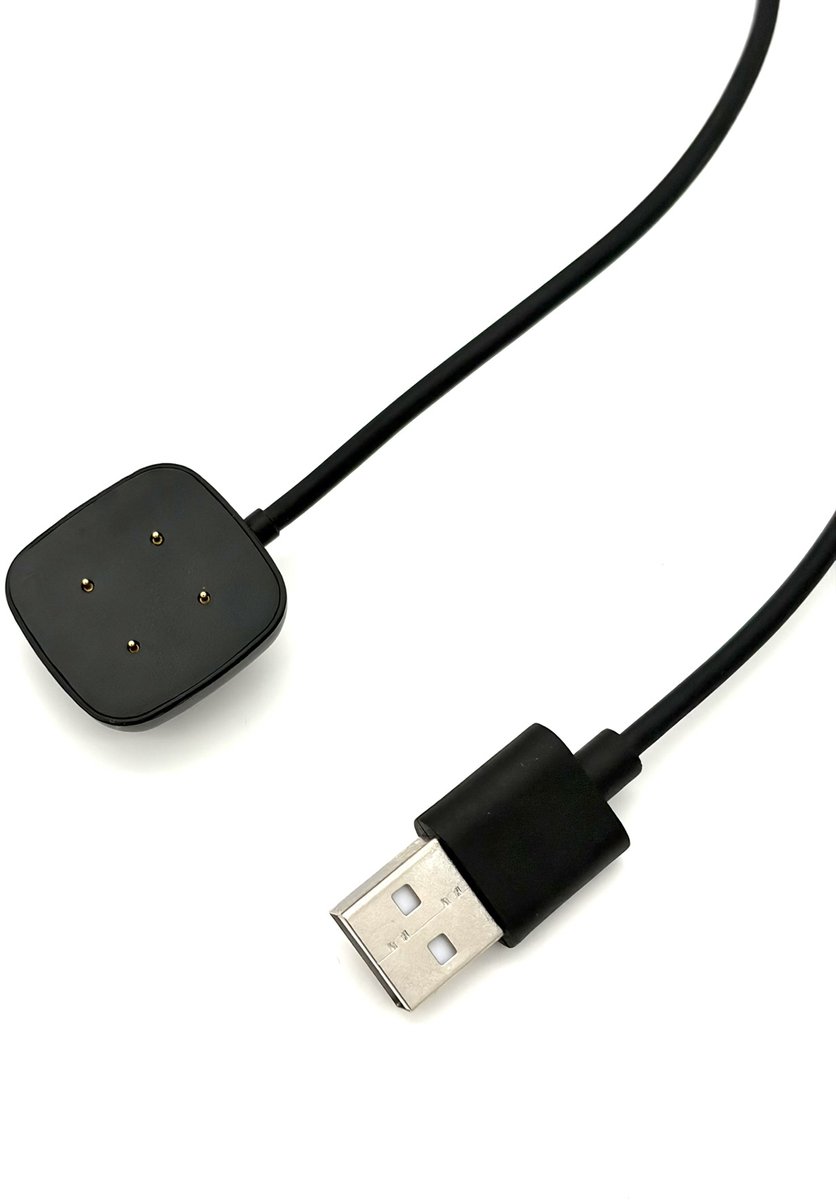 Geschikt voor Fitbit Versa 3 / Versa 4 / Sense / Sense 2 – Oplaadkabel – 1 Meter – Zwart – Magnetische Oplader