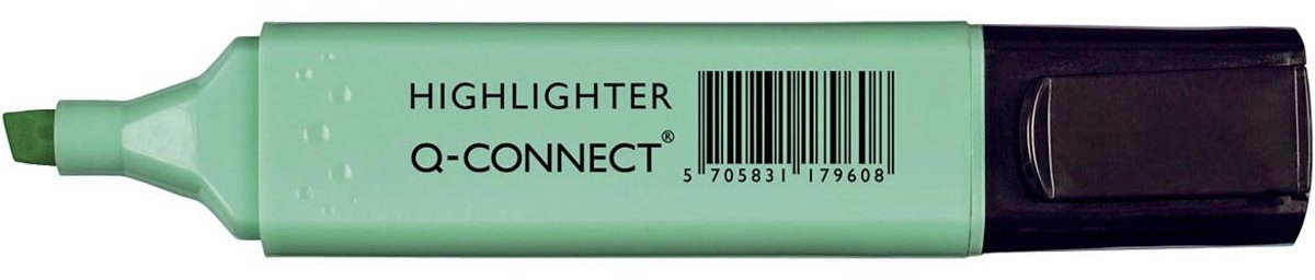 Q-CONNECT markeerstift pastel, blauw 10 stuks