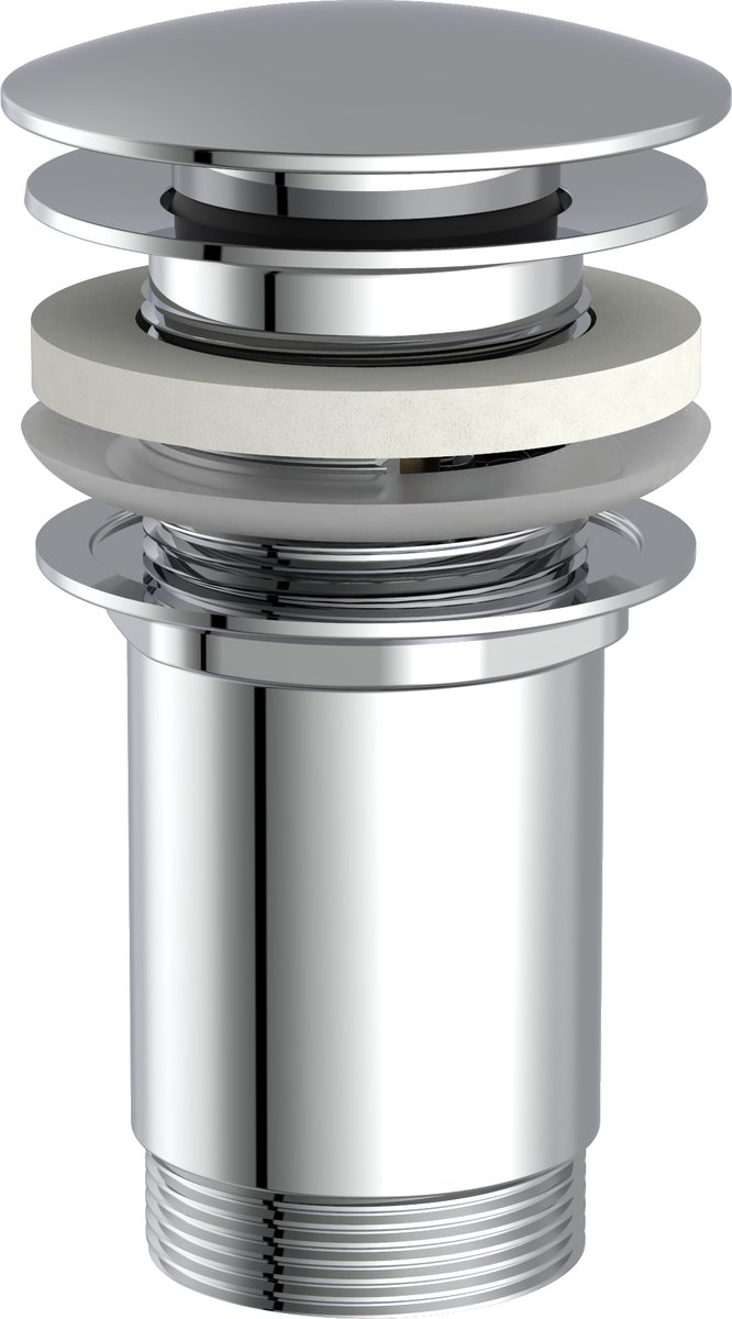 KIRCHHOFF Drukknop pop-up waste - Chroom - 1 1/4"