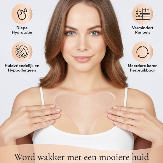 LOPHE 3 Pack Borst Rimpel Pads Patches, Siliconen Anti Rimpel Pads Patches, Herbruikbare Overnight Borst Anti Rimpel Patches, Borst Pads voor het Gladmaken van de Huid en het Voorkomen van Rimpels LOPHE 3 Pack Borst Rimpel Pads Patches, Siliconen Anti Rimpel Pads Patches, Herbruikbare Overnight Borst Anti Rimpel Patches, Borst Pads voor het Gladmaken van de Huid en het Voorkomen van Rimpels