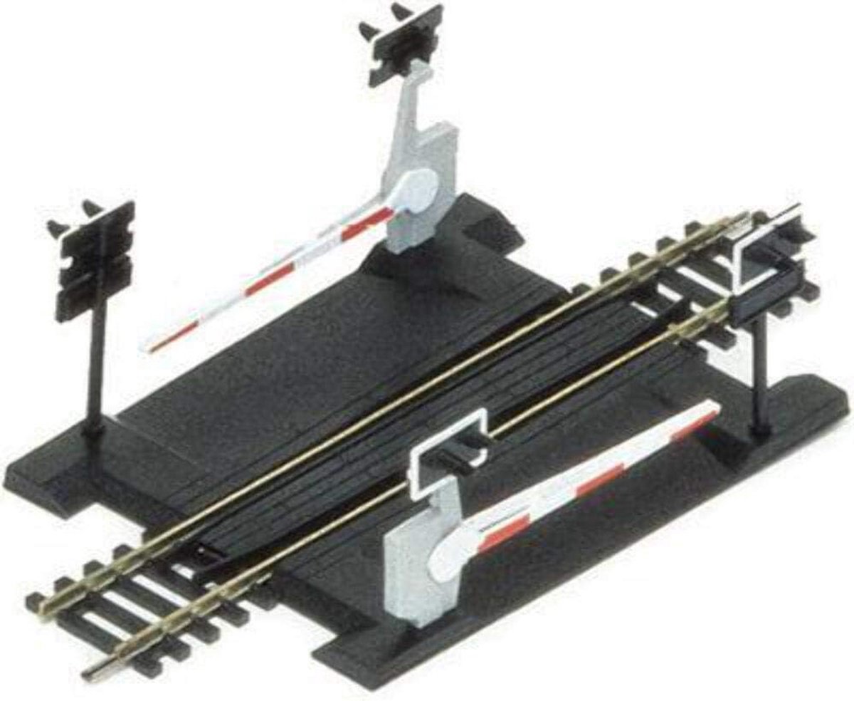 Modelspoorweg Overgang Niveau Enkel Spoor - Extra Baanstukken Schaal 1:76 Zwart