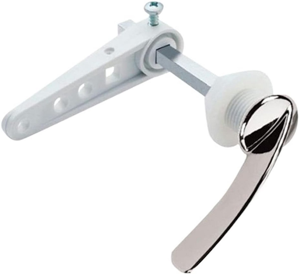 Verchroomde Metalen Vervangingshendel voor Toilet Stortbak - Universele WC Knop