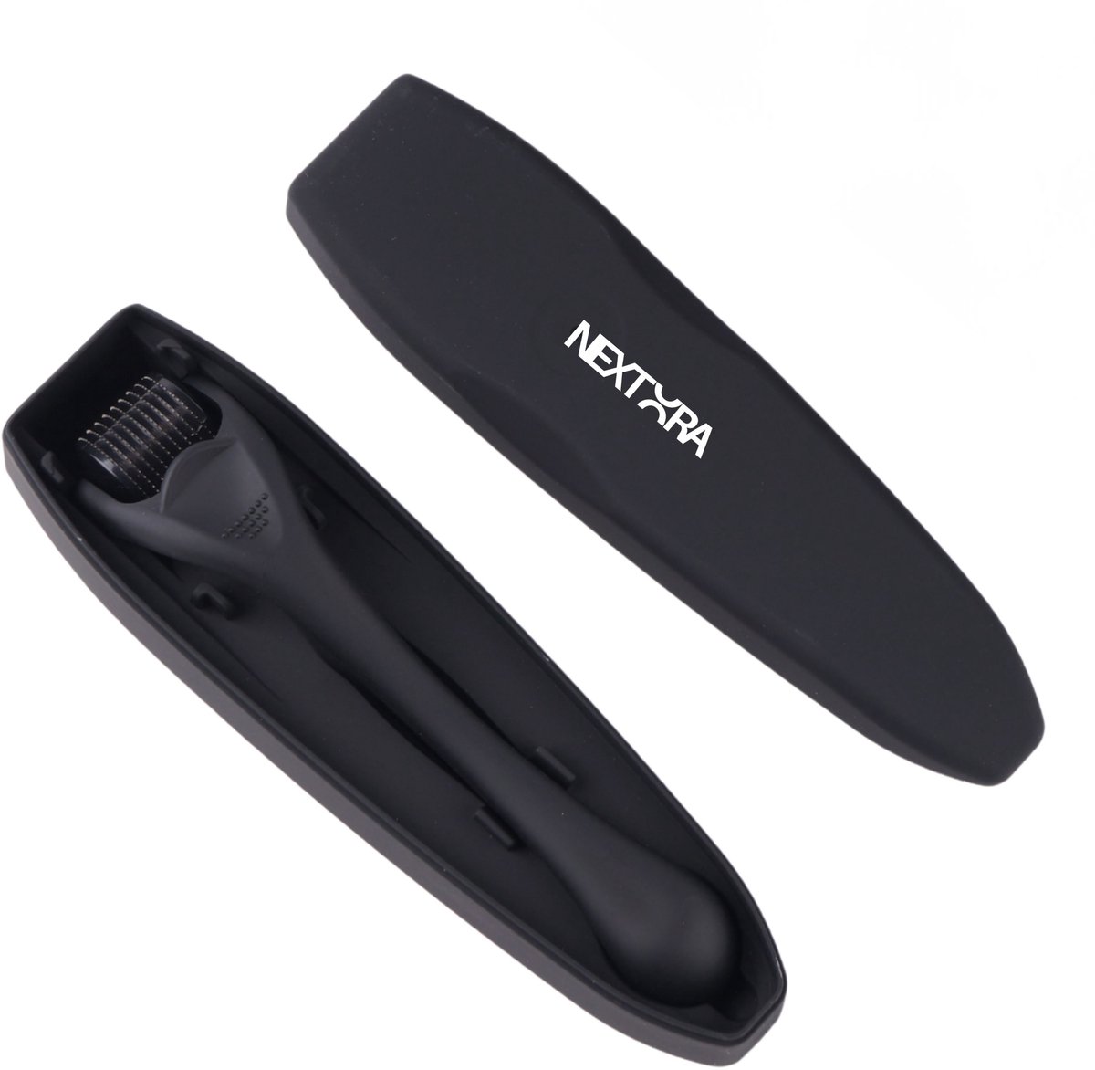 Nextora Dermaroller - Baardroller - Dermaroller Baardgroei - 540 Micro Naalden van 0.25mm - Microneedling roller - Zwart