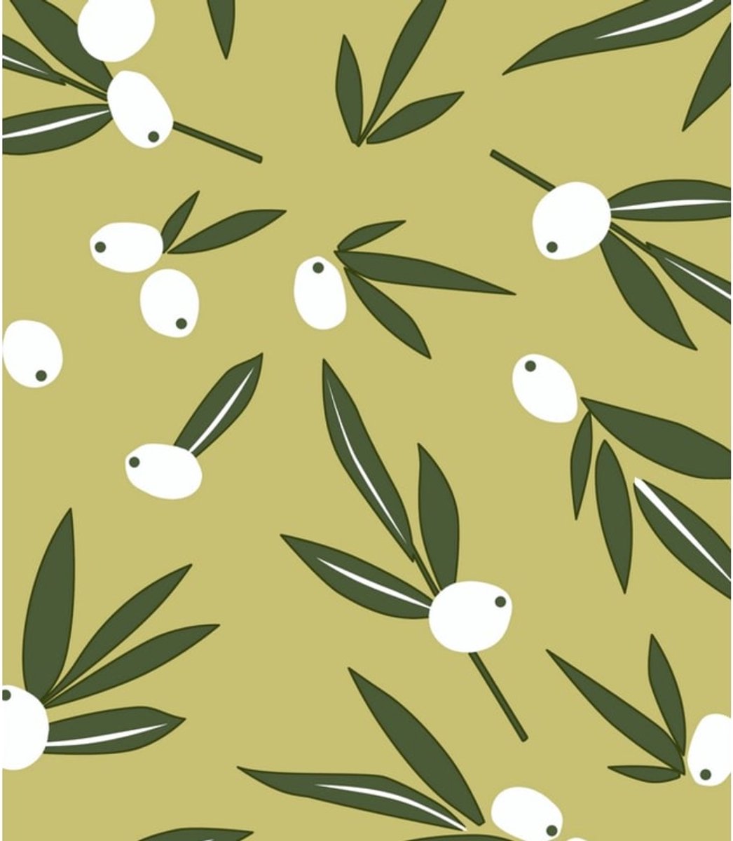 BINK Bedding Tafelkleed - Tafelzeil Olive Green - PVC 400 x 140 cm - afneembaar - feest - feestdecoratie - kinderfeestje - verjaardag - buiten eten