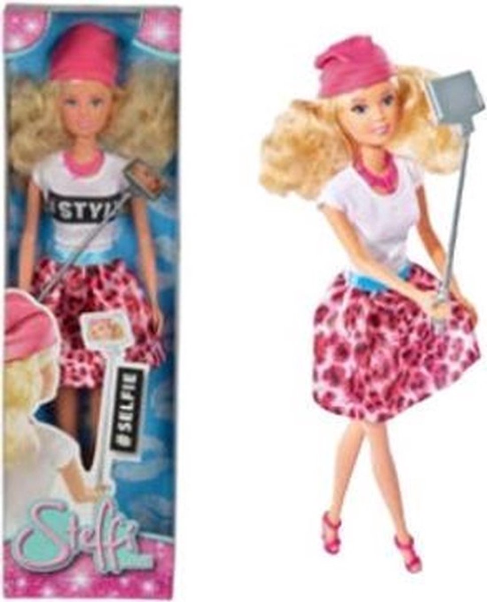 Steffi Love Poppenaccessoire - Selfiestick - Modepop - Hoogwaardig - Beweegbare ledematen - Stijlvolle outfit
