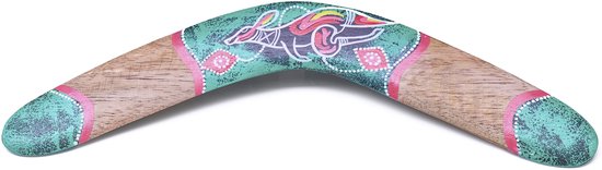 Boemerang Kangaroo – Houten Boemerang 40 cm met Kangaroe Motief