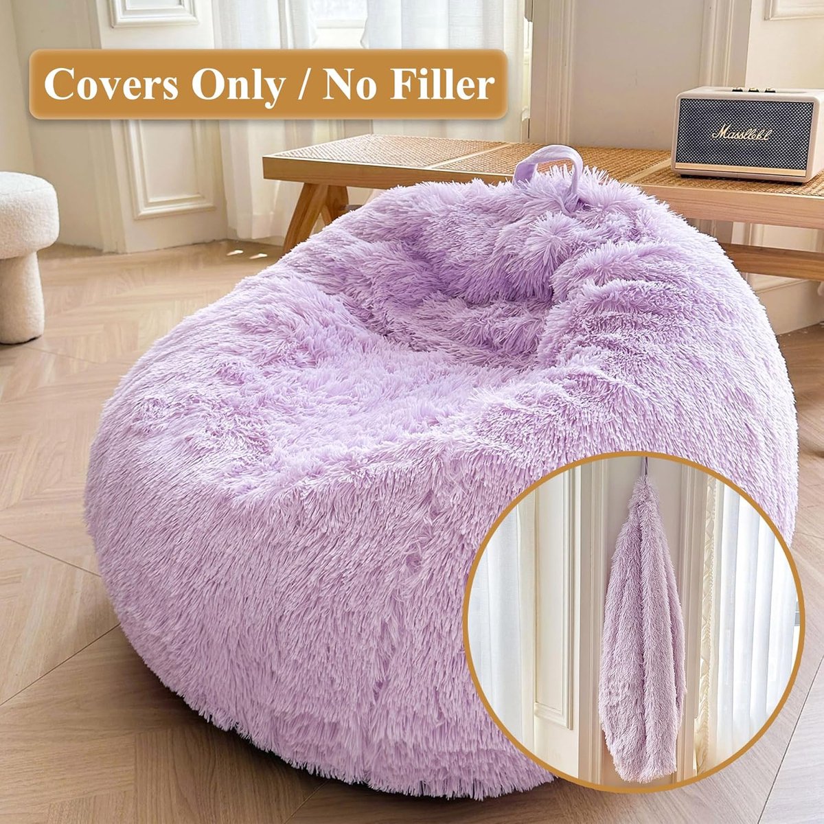 Zitzak Slaapbank 6-voudig Opvouwbaar Vloermatras 75 x 240 cm – Extra Dik & Comfortabel, Kunstkonijnenvacht, Ergonomisch, Loungestoel & Futon voor Slaapkamer & Woonkamer – Pauwhome