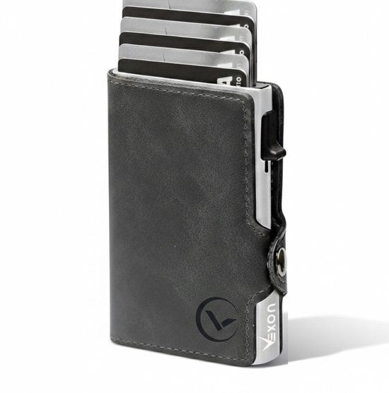 Wallet pro - Premium Wallet Slim - Porte-Cartes Marron - 7 Cartes + Billets - Porte-Cartes de Crédit RFID - Porte-Cartes Homme & Femme - Porte-Cartes Extensible - Porte-Cartes - Porte-Cartes Cartes - Carbone