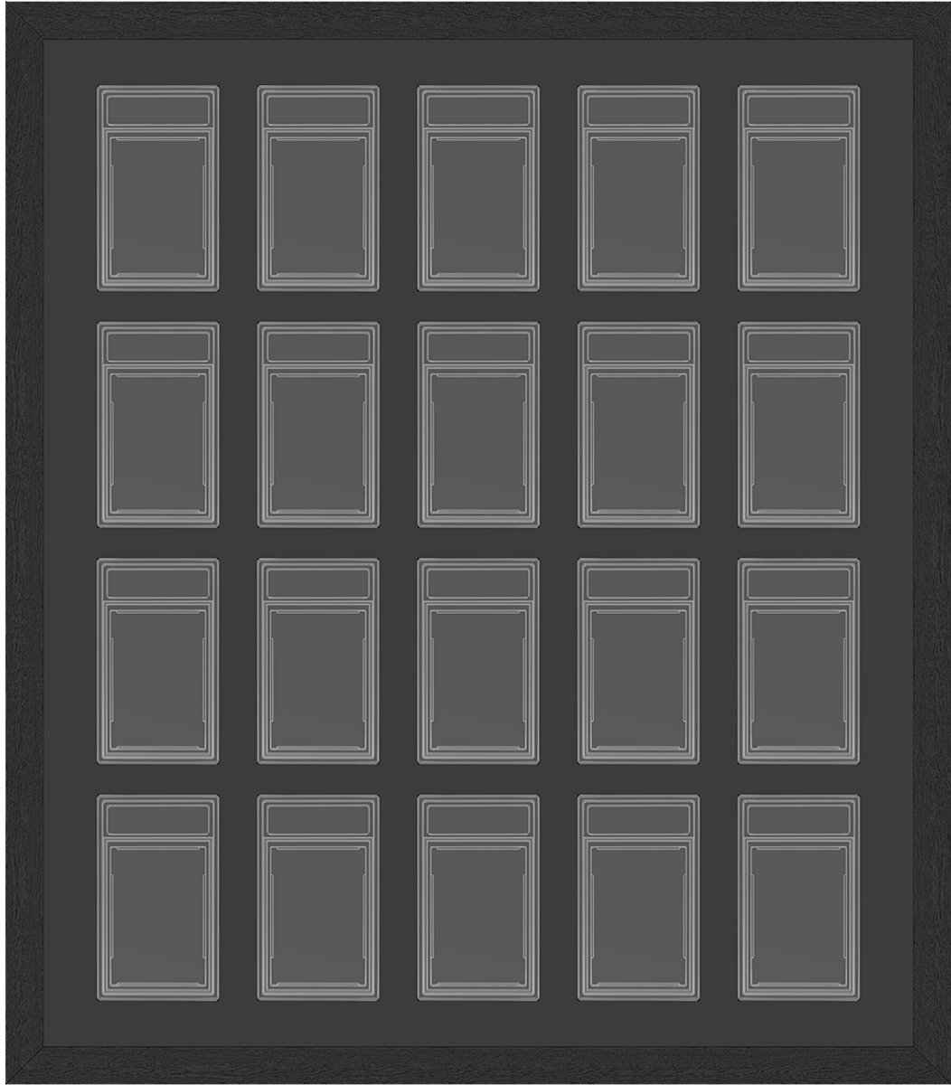 MIRO® Houten PSA Frame - Geschikt Voor PSA Slabs - Graded Kaarten - 20 Slots - Geschikt Voor Pokemon & TCG - Houten Frame Display