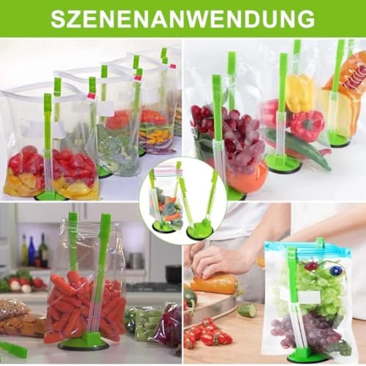 Handsfree Zakkenhouder voor Keuken - Verstelbare Opbergclip