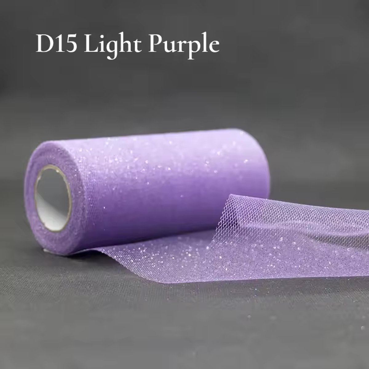 Glitter tule - Lila - 22,8 meter