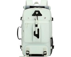 Reisrugzak voor Heren en Dames – Oversized 60L Rugzak – Groen – Converteerbare Reistas met Schoenenvak – Grote Multifunctionele Backpack voor Reizen, Sport en Outdoor
