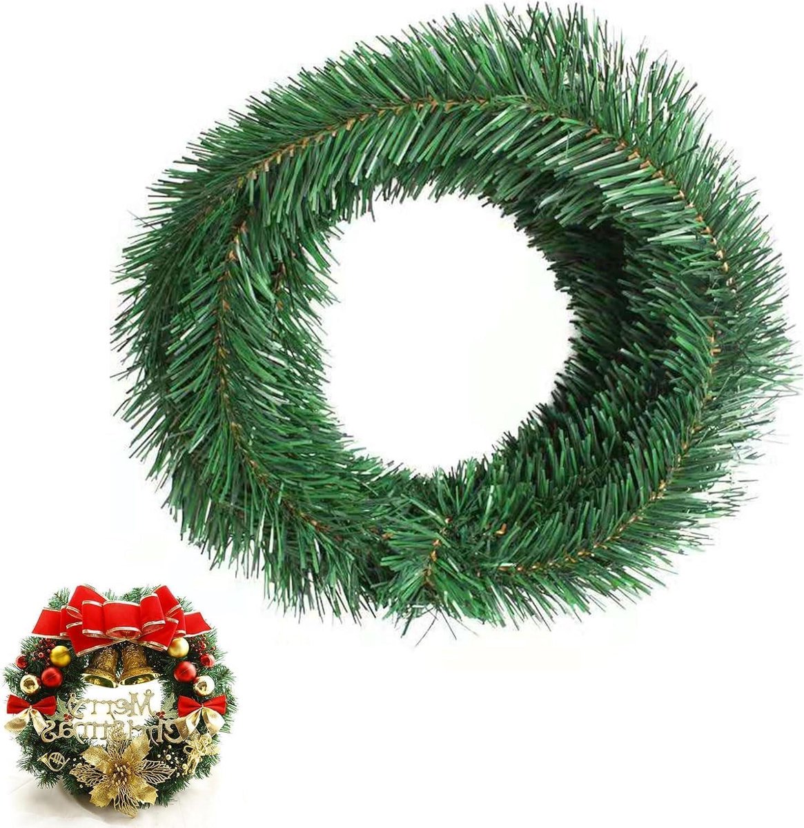 Dennenslinger Kerstversiering Kunstdecoratie 5 m voor Haard & Deuren