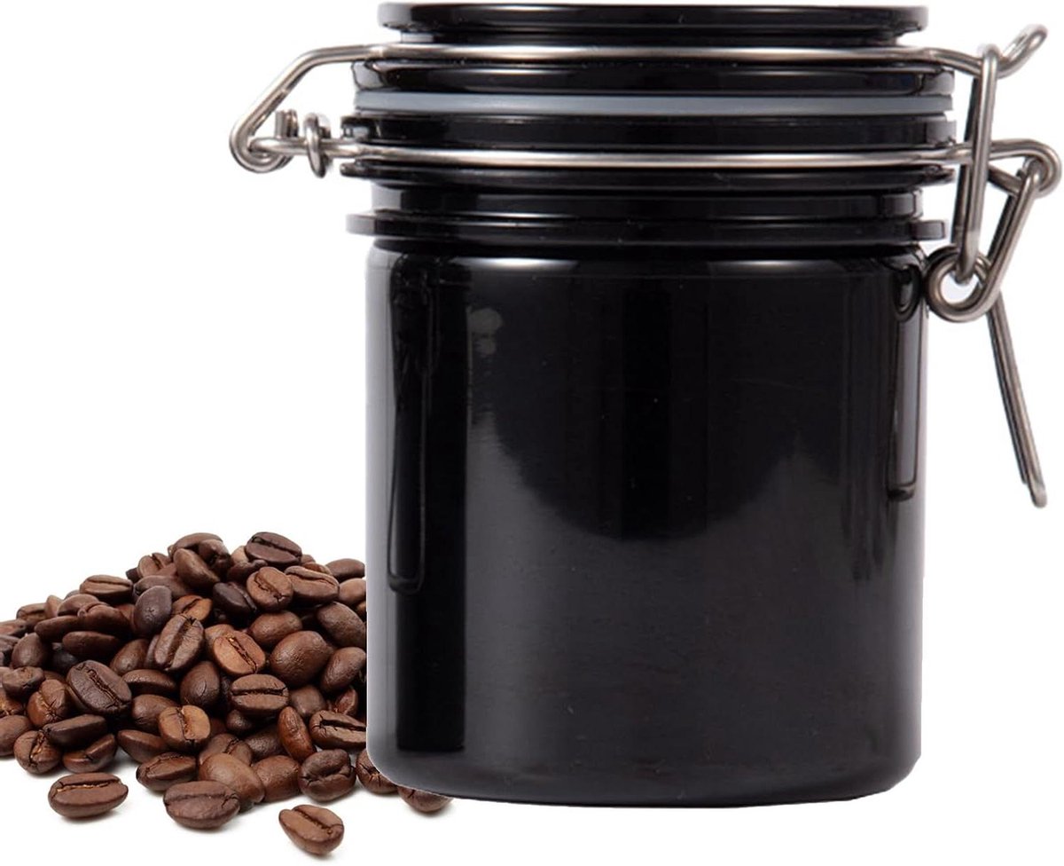 Opbergbus voor Koffie en Thee - Luchtdicht Afsluitbaar - Geschikt voor Koffiebonen, Theeblaadjes, Suiker - 250ml