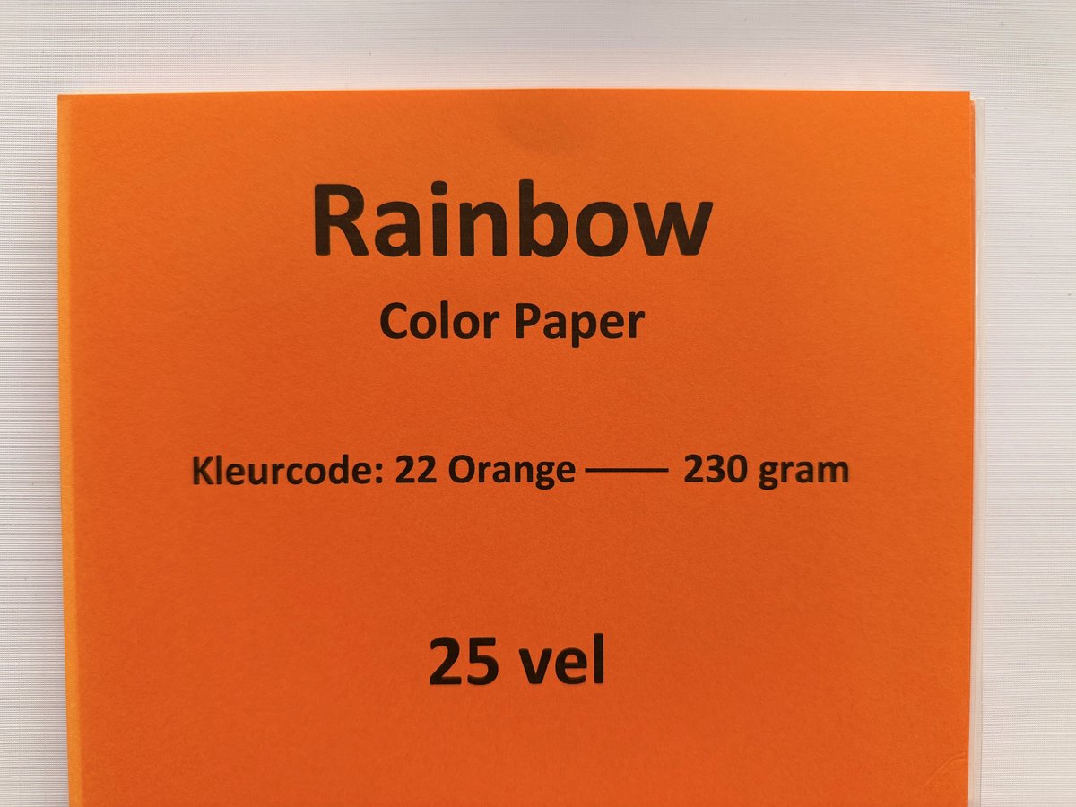 Rainbow Kl-26 230gram Intense oranje papier 230 gram (!)