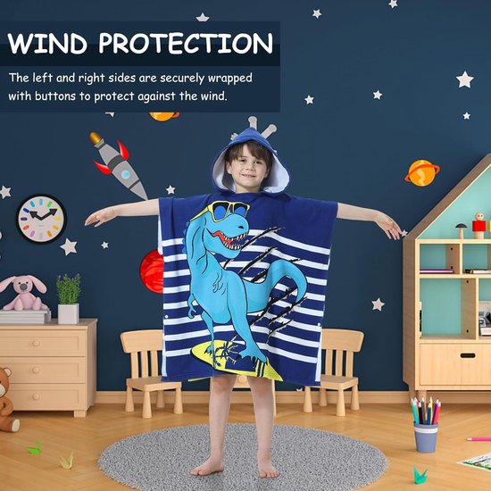 Kinderbadjas - superzacht - zeer absorberend - geschikt voor zowel jongens als meisjes - lengte 0-120 cm - model A — afbeelding 2