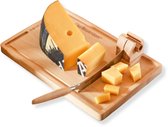 Old Amsterdam Kaasplankje met Mes – Houten Borrelplank Set met Kaasmesje – Kaasplank Cadeau