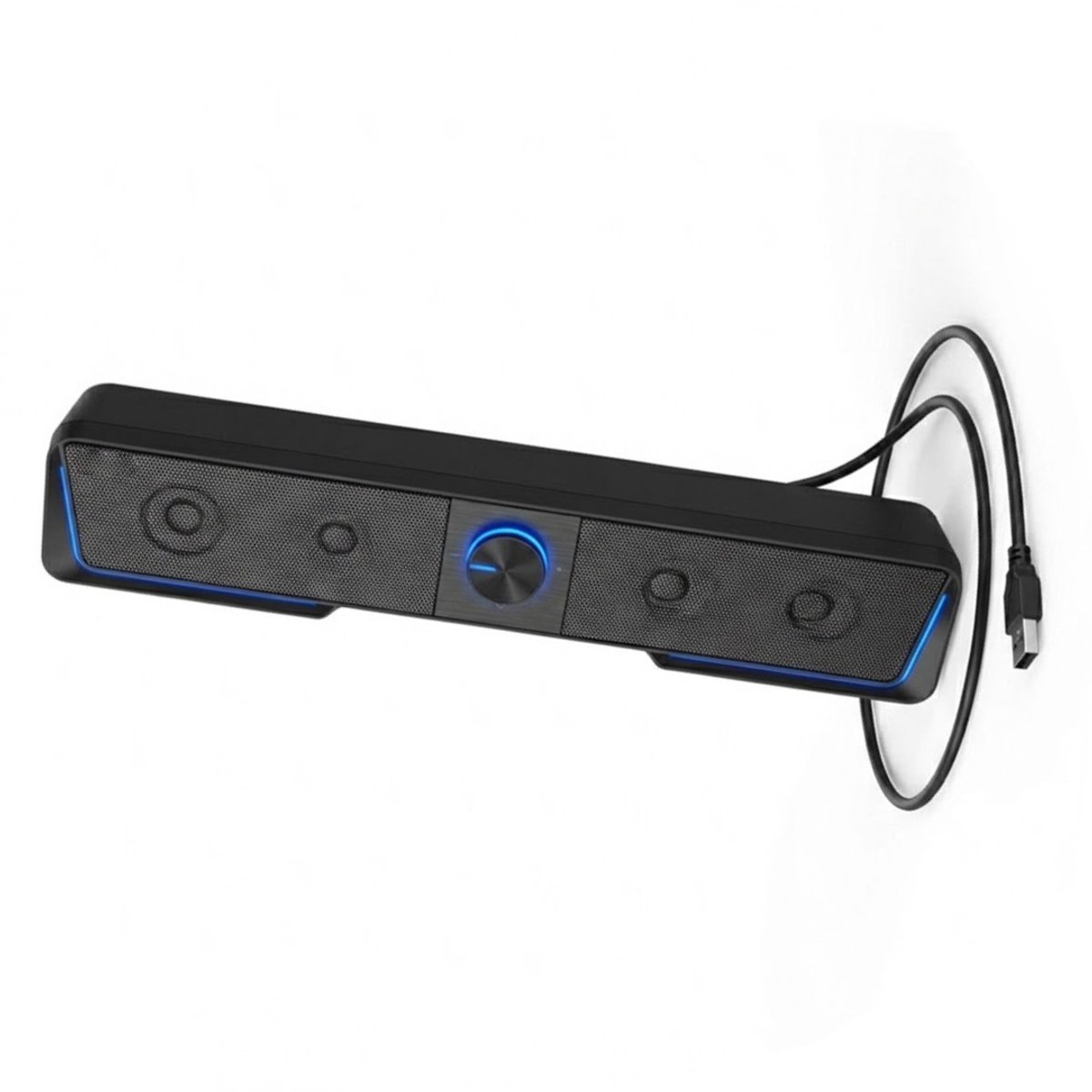 NBAP® Soundbar PC - Speaker Computer - Plug & Play - 10W- Zwart met blauw