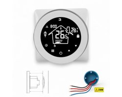 Wifi Inbouw Thermostaat | Touchscreen | Inbouw | Vloerverwarming | Infraroodpanelen | Tuya Smart Life | Google Home Alexa | Wit