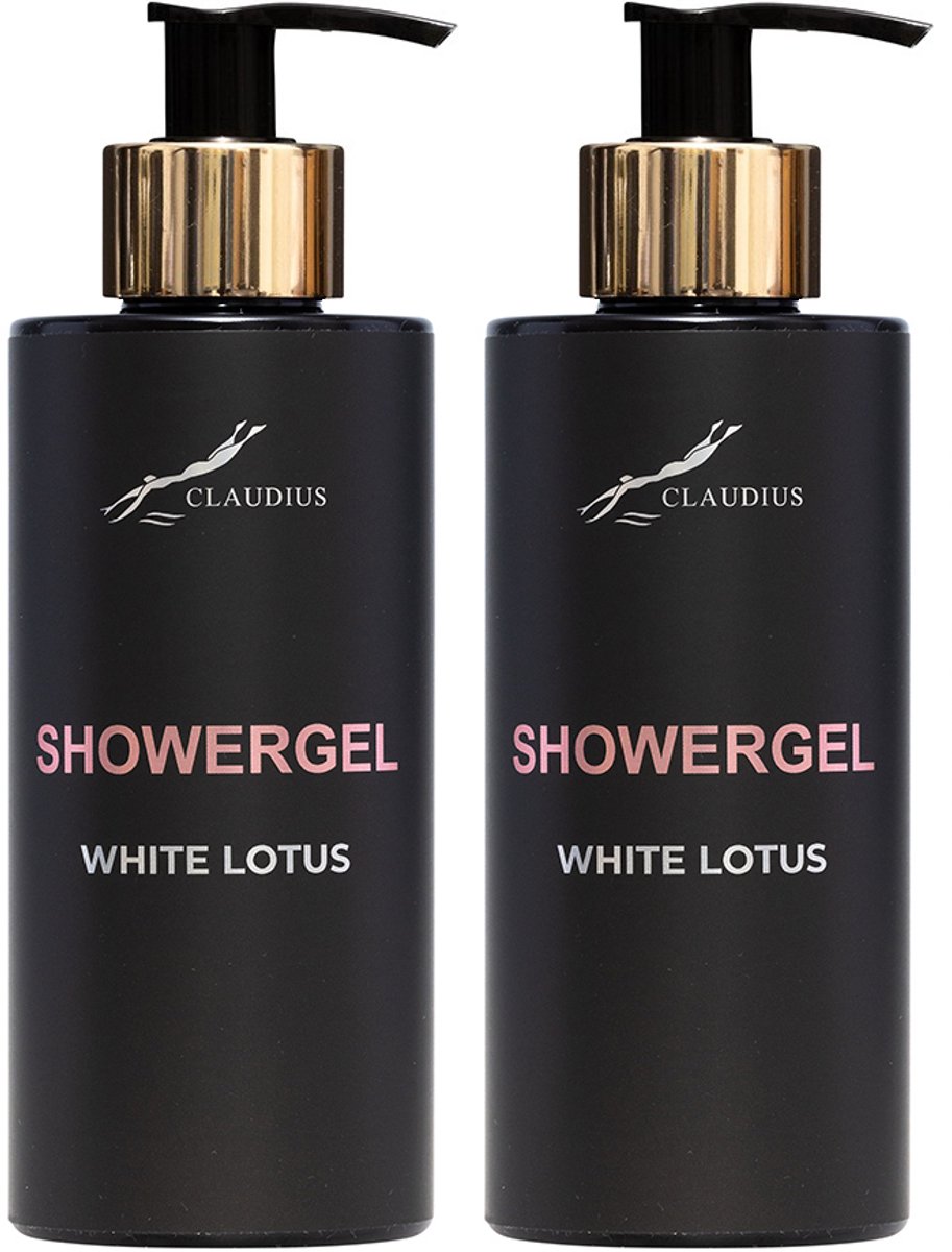 Showergel White Lotus 300 ml - gouden pomp - 2 stuks
