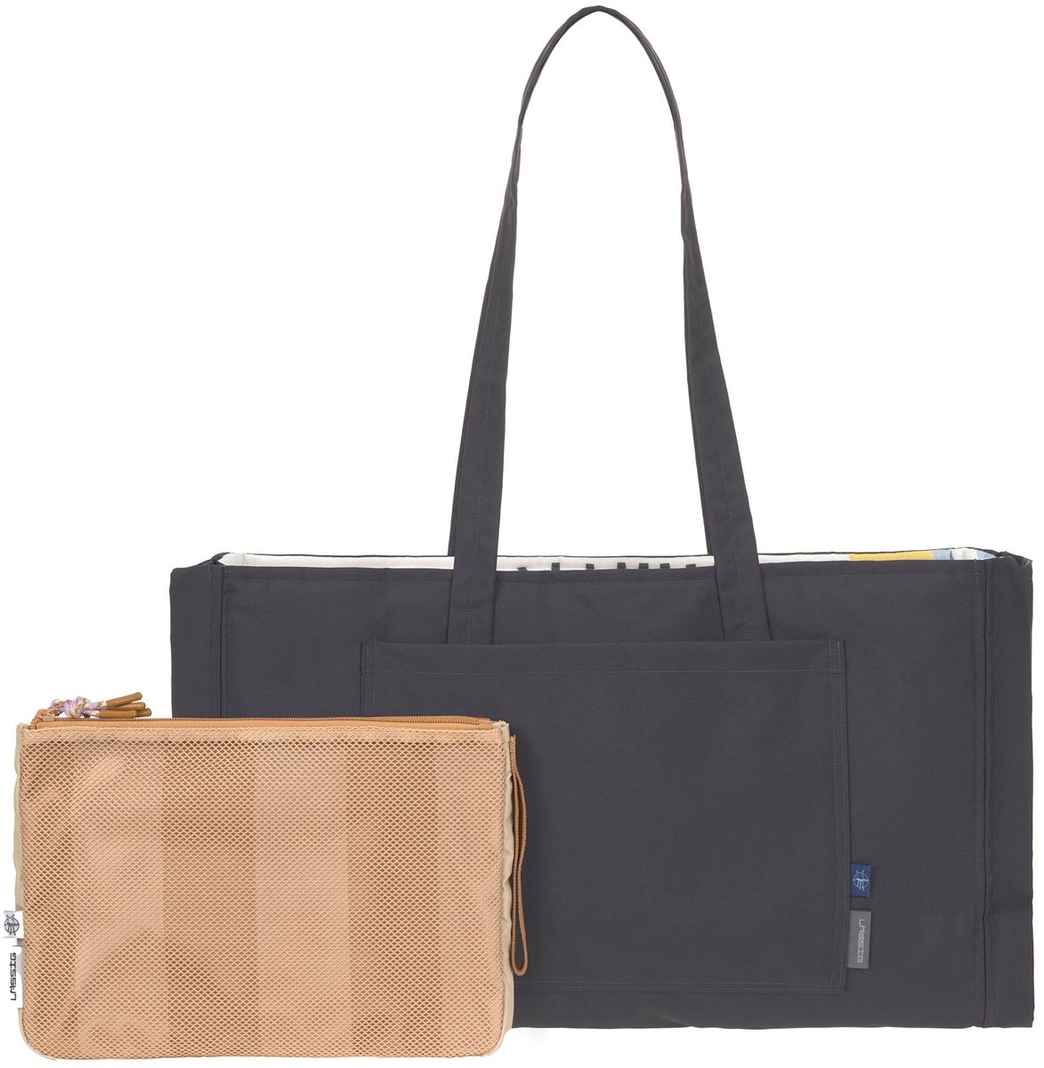 Lässig Mamaki - Draagtas en Organizer 2-delig Set (anthracite/beige)