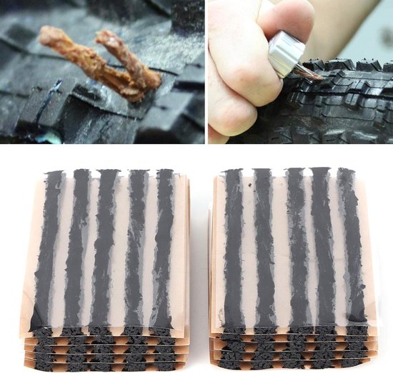 50 Stuks Tubeless Banden Reparatie Kits voor Auto en Motor - Rubberen Pluggen — afbeelding 4
