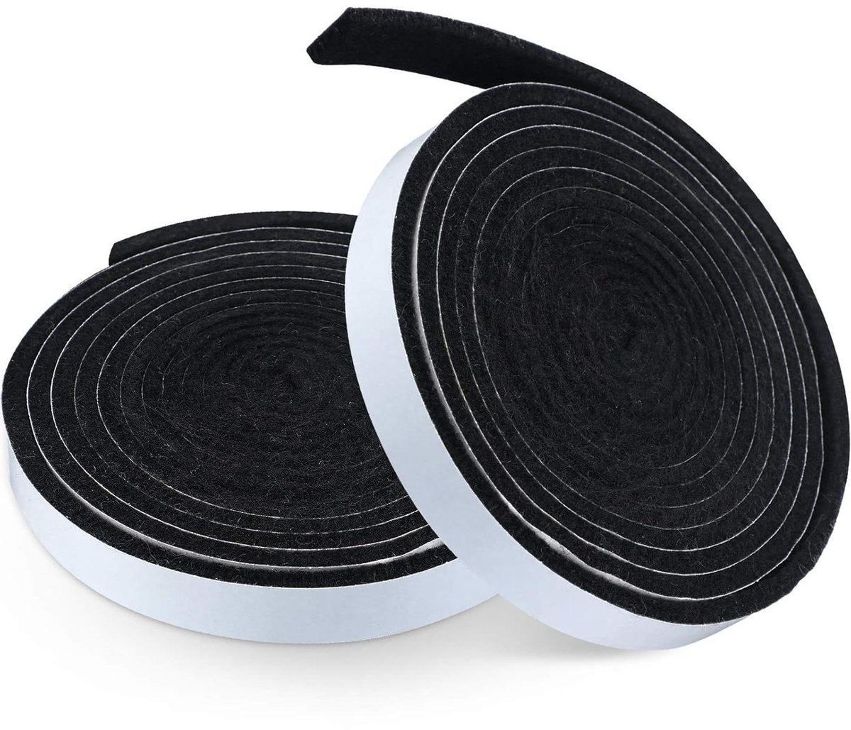 Afdichting voor BBQ, zwart, rookoven en grill - hoge temperatuur - zelfklevend - 7,5 ft lengte.